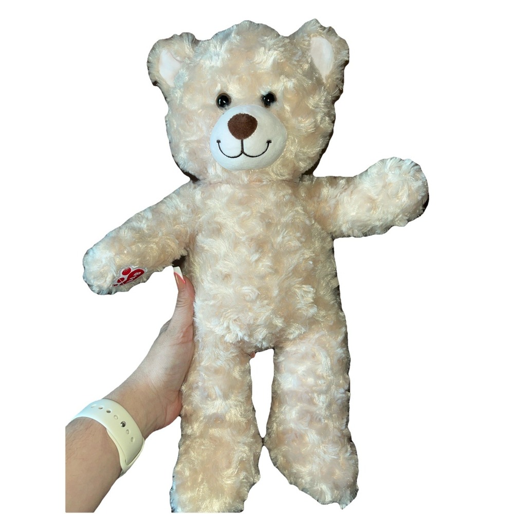 Build A Bear Teddy Plush 17" Light Brown Tan Fuzzy Stuffed Animal BAB Soft Toy